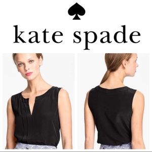 Kate Spade Addie Pleated Silk Top